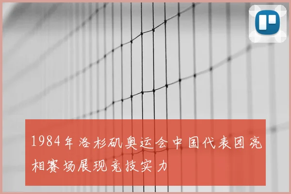 1984年洛杉矶奥运会中国代表团亮相赛场展现竞技实力
